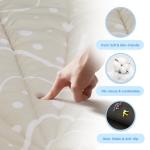 Baby Play Mat, Oversize Shell Tummy Time Mat with 6 Detachable Baby Activity Toys, Baby Gyms & Playmats for Babies 0-6 Months, Baby Essentials Mat for Floor Newborn Baby Shower Gifts (Beige)