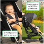 Ingenuity 3Dlite Convenience Stroller, Gray – Lightweight Stroller with Aluminum Frame, Large Seat Area, 4 Position Recline, Extra Large Storage Basket – Infant Stroller for Travel and More