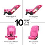 Diono Radian 3R, All-in-One Convertible Car Seat, Rear and Forward Facing, 10 Years 1 Car Seat, Slim Fit 3 Across, Pink Cotton Candy