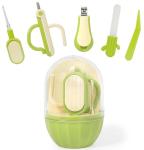 Soltdsp 5-in-1 Baby Nail Kit with Storage Case, Cactus Theme Design Including Baby Nail Clippers, Nail Scissors, Nail File, Tweezers & Nose Picker, Newborn Essentials Must Haves for Baby Shower(Green)