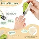 Soltdsp 5-in-1 Baby Nail Kit with Storage Case, Cactus Theme Design Including Baby Nail Clippers, Nail Scissors, Nail File, Tweezers & Nose Picker, Newborn Essentials Must Haves for Baby Shower(Green)