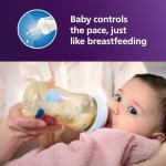 Philips Avent PPSU Natural Baby Bottles with Medium Flow Nipples (Flow 3), 9oz, with Decoration, 2-Pack, SCY943/02