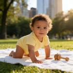 AMIYAN Baby Short Sleeve Bodysuit Infant Cotton One-Piece Unisex Newborn Romper Yellow 85 12-18M