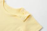 AMIYAN Baby Short Sleeve Bodysuit Infant Cotton One-Piece Unisex Newborn Romper Yellow 85 12-18M