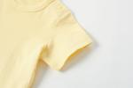 AMIYAN Baby Short Sleeve Bodysuit Infant Cotton One-Piece Unisex Newborn Romper Yellow 85 12-18M