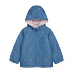 Carter's Baby Girls Daisy Diamond Quilted Midweight Jacket, Chambray, 24M