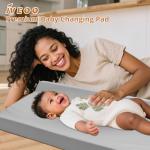 JVEOO Vegan Leather Baby Changing Pad, Waterproof & Wipeable Soft Diaper Changing Mat 32" x 16.6" Comfortable Infant Changing Station for Dresser & Table