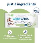 WaterWipes Sensitive+ Baby & Toddler Wipes, 3-In-1 Cleans, Cares, Protects, 99.9% Water, Textured Clean, Unscented & Hypoallergenic, 720 Count (12 Packs)