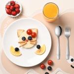 DEHOV Toddler Eating Utensils Set,Set Of 12 Food Grade Stainless Steel Silverware Sets For Kids,Dishwasher Safe Children Small Metal Spoons And Forks Flatware Sets