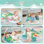BOMPOW Baby Play Gym Mat, Play Activity Mat with Music and Lights, Piano Gym, Early Development Baby Gift for Babies Newborn Tummy Time Play Mat