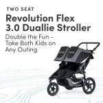 BOB Gear Revolution Flex 3.0 Duallie Jogging Stroller, Double Stroller, Graphite Black