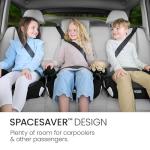 Britax UpNGo Click Backless Booster Car Seat with Rigid Latch, Lightweight and Portable Travel Booster with Slim Design and PosturePlus, Accommodates Kids up to 120 Lbs and 63” – Raven Black