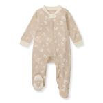 Burt's Bees Baby Girls' Organic Cotton Sleep and Play Footed Pajamas, One-piece Zip Front Romper, Baby Essentials