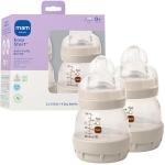 MAM 4.5oz Easy Start Anti-Colic Wide Neck Vented Baby Bottle, Extra Slow Flow Breastfeeding-Like Silicone Nipple, Reduces Colic, Gas & Reflux, Easy to Clean, BPA Free, 0+ Months, Made in Europe