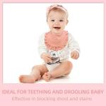 duludulu Baby Muslin Bibs, Bandana Drool Bib for Girls, Adjustable 100% Cotton Soft Baby Bibs for Drooling and Teething Organic Solid Colors Lap-Shoulder