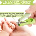 Baby Nail Trimmer, 4-in-1 Baby Nail Clippers Kit,Nail File & Tweezers, Baby Manicure Kit for Newborn, Infant & Toddler, Mothers Day Gifts (Green)