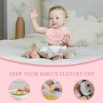 duludulu Baby Muslin Bibs, Bandana Drool Bib for Girls, Adjustable 100% Cotton Soft Baby Bibs for Drooling and Teething Organic Solid Colors Lap-Shoulder