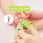 Baby Nail Trimmer, 4-in-1 Baby Nail Clippers Kit,Nail File & Tweezers, Baby Manicure Kit for Newborn, Infant & Toddler, Mothers Day Gifts (Green)