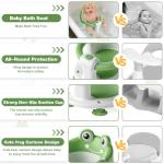 Baby Bath Seat for Babies 6 Months & up Non-Slip Toddler Bath Seats for Sitting Up Infant Bathtub Chair with Suction Cups and Soft Cushion for Baby Shower Tub Seat