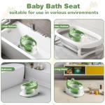 Baby Bath Seat for Babies 6 Months & up Non-Slip Toddler Bath Seats for Sitting Up Infant Bathtub Chair with Suction Cups and Soft Cushion for Baby Shower Tub Seat