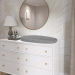 Evolur Eva Baby Changing Pad, Soft, Lightweight and Portable Changing Pad, Fits All Changing Table, Waterproof Firm Padding - Dark Gray