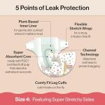 The Honest Company Comfort Dry Disposable Diapers for Sensitive Skin, Hypoallergenic, Wild Thang + All The Alpacas, Super Club Box Size 4 (22–37 lbs) 104 Count