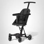 Dream On Me Coast Rider Travel Stroller, Lightweight & Compact Baby Stroller, Theme Park Approved, Book-Folding Design, Adjustable Handle, Soft-Ride Wheels, Converts to Rider & Scooter - Black