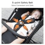 Gromast Compact Fold Baby Stroller, Lightweight Travel Toddler Stroller with One-Click Fold, Extendable UPF50+ Canopy, Cup Holder, UV Protected and Waterproof, One-Hand Folding - Black