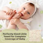 MUKIN Baby Washcloths, Natural Cotton Face Towels, 15 Pack, 10x10 inches