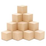 DIY Wood Cubes 1-1/2-inch, Pack of 10 Small Wooden Baby Blocks for Baby Shower, Wooden Blocks for Crafts, STEM, Building, and Blank Wood Dice, by Woodpeckers
