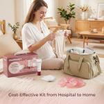 Momcozy 73pc Postpartum Essentials Kit, Initiate breastfeeding for New Moms, Hospital Bag Must Haves with Nursing Pads, Hot & Cold Breast Pads, Nipple Cream, Colostrum Collectors and Milk Storage Bags