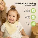 KeaBabies 8-Pack Muslin Baby Bibs for Boys, Girls - Muslin Bandana Drool Bibs for Baby Girl & Boy, Drooling Newborn, Teething Toddler, Infant 0-36 Months, Soft Cotton Extra Absorbent (Mirage)