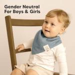 KeaBabies 8-Pack Muslin Baby Bibs for Boys, Girls - Muslin Bandana Drool Bibs for Baby Girl & Boy, Drooling Newborn, Teething Toddler, Infant 0-36 Months, Soft Cotton Extra Absorbent (Mirage)