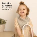 KeaBabies 8-Pack Muslin Baby Bibs for Boys, Girls - Muslin Bandana Drool Bibs for Baby Girl & Boy, Drooling Newborn, Teething Toddler, Infant 0-36 Months, Soft Cotton Extra Absorbent (Mirage)