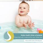 Spasilk Bath Hooded Towels & Washcloths Set for Babies, 2 Hooded Terry Bath Towels & 2 Washcloths, Blue Whale