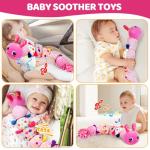 KMUYSL Baby Toys 0-6 6-12 Months, Sensory Music Animal Stuffed Toy for 0 1 2 3 4 5 6+ Months, Plush Toy with Crinkle and Rattles for Infant Newborn, Tummy Time Toys Gifts for 0-3-6-12 Month