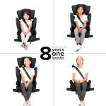 Diono Cambria 2XT XL, Dual Latch Connectors, 2-in-1 Belt Positioning Booster Seat, High-Back to Backless Booster with Space and Room to Grow, 8 Years 1 Booster Seat, Black Storm