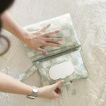 Tiny Twinkle Portable Diaper Changing Pad | Waterproof, Wipeable & Compact Baby Changing Pad for Travel | Smart Wipes Pocket & Organized Storage| Newborn Shower Gift (Sage Checkers)