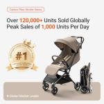 MAMAZING Ultra Air Lightweight Baby Travel Stroller with Carbon Fiber Frame, Compact & Airplane-Friendly, One-Handed Fold, 11.6 lbs, Perfect for Toddlers, Simply Taupe