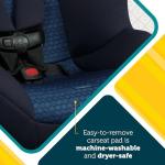 Safety 1st Smooth Ride Convertible Car Seat, 2-in-1 Rear & Forward Facing, 5-40 lbs, 30-50 lbs, Fits 3 Across, Slim Design, Latch, Machine-Washable, Travel-Ready, Steamship