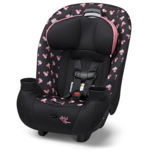 Disney Baby Ellaris 3-in-1 Convertible Car Seat, Slim Fit Design, Rear & Forward-Facing, 5-Position Headrest, 3-Across Fit, Travel-Friendly with Machine-Washable Seat Pad, Minnie Charm