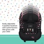 Disney Baby Ellaris 3-in-1 Convertible Car Seat, Slim Fit Design, Rear & Forward-Facing, 5-Position Headrest, 3-Across Fit, Travel-Friendly with Machine-Washable Seat Pad, Minnie Charm