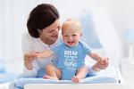 AW Fashions Relax My Mom Is A Teacher Baby Body suit Funny Cute Infant Clothes Outfit Newborn Boys Girls (6 Months, Light Blue)