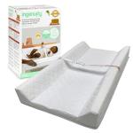 Ingenuity Contoured Changing Pad – Includes Waterproof Changing Liner and Safety Fastening Strap with Quick-Release Buckle