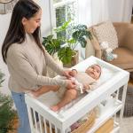 Ingenuity Contoured Changing Pad – Includes Waterproof Changing Liner and Safety Fastening Strap with Quick-Release Buckle