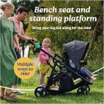 Graco Ready2Grow LX 2.0 Double Stroller Features Bench Seat and Standing Platform Options, Clark