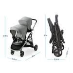 Graco Ready2Grow LX 2.0 Double Stroller Features Bench Seat and Standing Platform Options, Clark