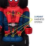 KidsEmbrace 2-in-1 Car Seat | Forward-Facing Harness (26.5–65 lbs) & Booster Mode (40–100 lbs) | Latch | Premium Fit with Multi-Position Headrest, Harness & Recline - Marvel Spider-Man
