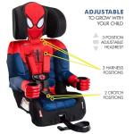 KidsEmbrace 2-in-1 Car Seat | Forward-Facing Harness (26.5–65 lbs) & Booster Mode (40–100 lbs) | Latch | Premium Fit with Multi-Position Headrest, Harness & Recline - Marvel Spider-Man