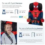 KidsEmbrace 2-in-1 Car Seat | Forward-Facing Harness (26.5–65 lbs) & Booster Mode (40–100 lbs) | Latch | Premium Fit with Multi-Position Headrest, Harness & Recline - Marvel Spider-Man